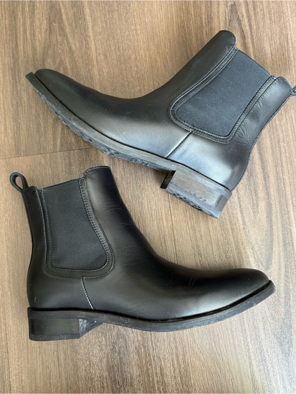 Thursday Boot Company Dutchess Chelsea Boots, Black Leather, Size 8.5
